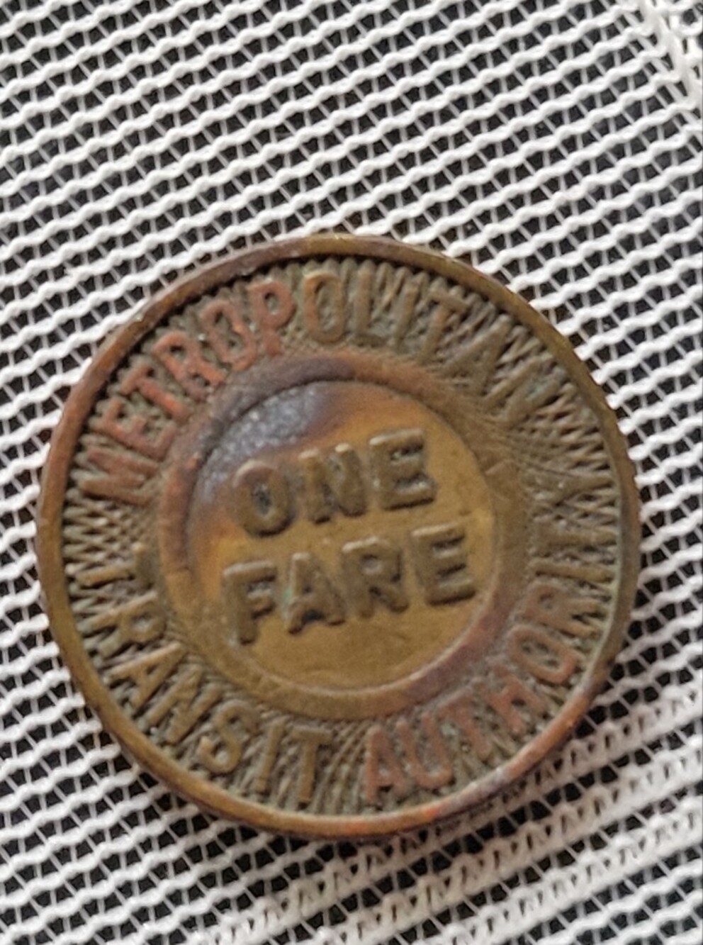 One Fare Metropolitan Transit Boston Token